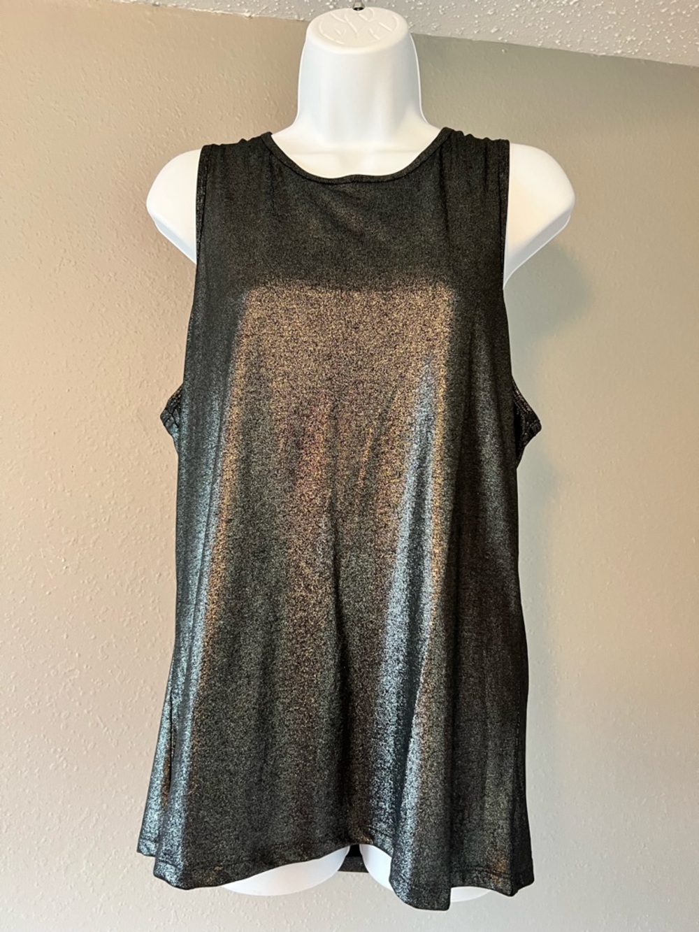 Metallic Black Victoria’s Secret Tank Top